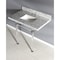Kingston Brass 36X22 Marble Vanity Top W/ Acrylic Feet Combo, Marble/Nickel KVPB36MASQ8 - alternate 3